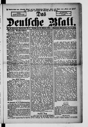 Das deutsche Blatt vom 20.02.1891