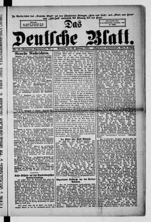 Das deutsche Blatt vom 22.02.1891