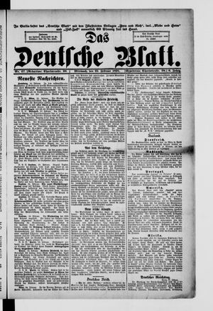 Das deutsche Blatt vom 25.02.1891