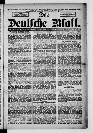 Das deutsche Blatt vom 28.02.1891
