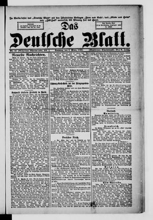 Das deutsche Blatt vom 01.03.1891