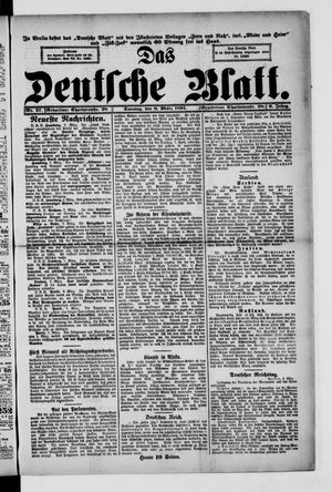 Das deutsche Blatt vom 08.03.1891