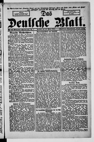 Das deutsche Blatt on Mar 13, 1891