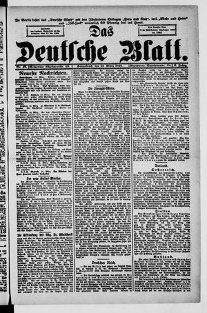 Das deutsche Blatt vom 14.03.1891