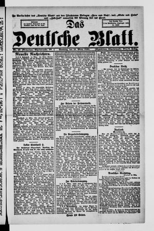 Das deutsche Blatt vom 15.03.1891