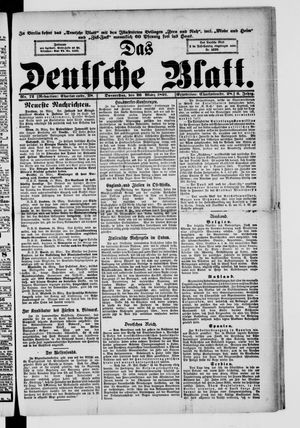 Das deutsche Blatt vom 26.03.1891