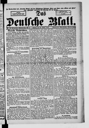Das deutsche Blatt vom 27.03.1891