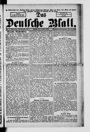 Das deutsche Blatt vom 03.04.1891