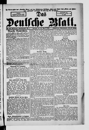Das deutsche Blatt vom 10.04.1891