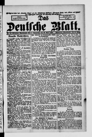Das deutsche Blatt vom 16.04.1891