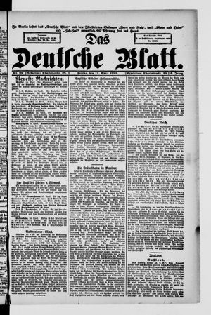 Das deutsche Blatt vom 17.04.1891