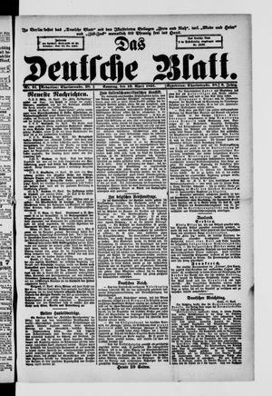 Das deutsche Blatt vom 19.04.1891