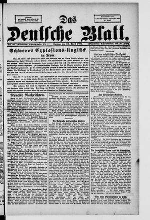 Das deutsche Blatt vom 24.04.1891