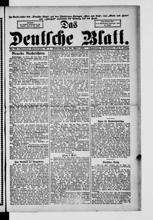 Das deutsche Blatt vom 30.04.1891