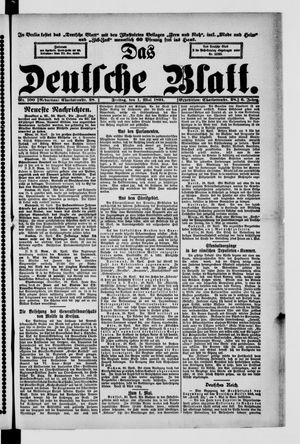 Das deutsche Blatt vom 01.05.1891