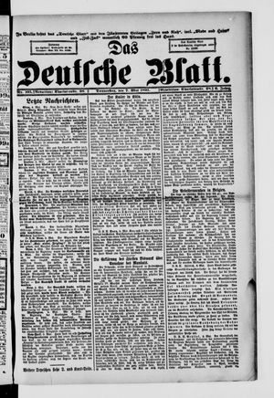 Das deutsche Blatt vom 07.05.1891