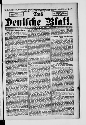 Das deutsche Blatt vom 09.05.1891