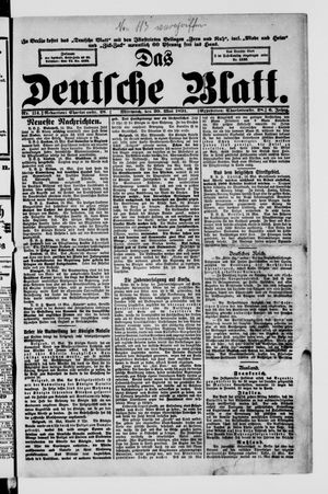 Das deutsche Blatt vom 20.05.1891