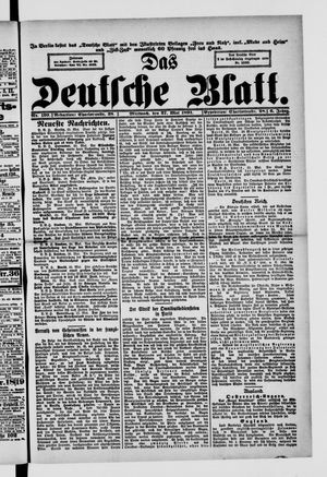 Das deutsche Blatt vom 27.05.1891