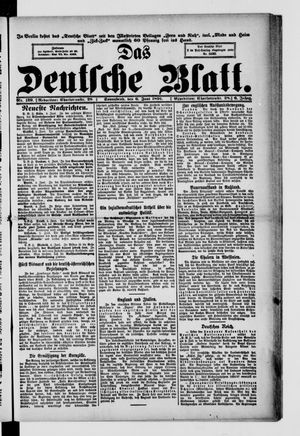 Das deutsche Blatt on Jun 6, 1891