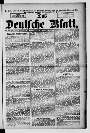 Das deutsche Blatt on Jun 11, 1891