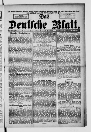 Das deutsche Blatt vom 17.06.1891