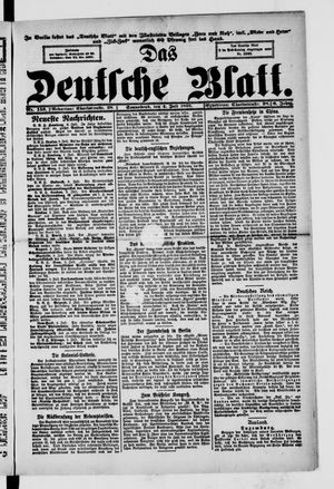 Das deutsche Blatt vom 04.07.1891