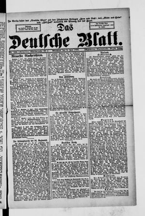 Das deutsche Blatt vom 08.07.1891