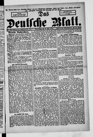 Das deutsche Blatt vom 09.07.1891