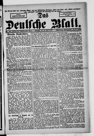 Das deutsche Blatt on Jul 14, 1891
