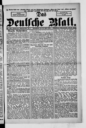 Das deutsche Blatt vom 18.07.1891