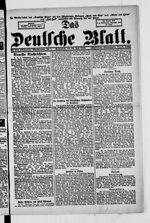 Das deutsche Blatt vom 25.07.1891
