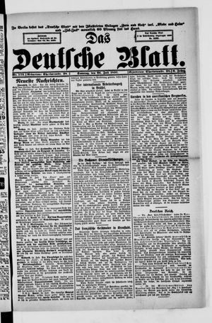 Das deutsche Blatt vom 26.07.1891