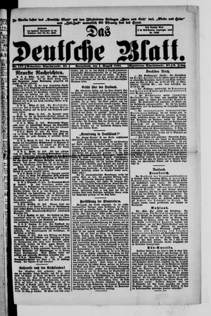 Das deutsche Blatt vom 01.08.1891