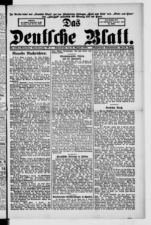 Das deutsche Blatt vom 08.08.1891