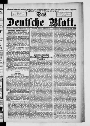 Das deutsche Blatt vom 18.08.1891