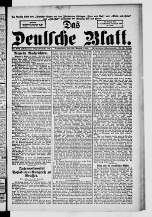 Das deutsche Blatt vom 20.08.1891