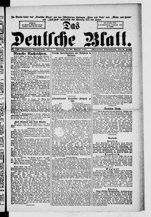 Das deutsche Blatt vom 23.08.1891