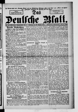 Das deutsche Blatt vom 25.08.1891