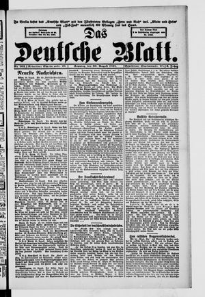 Das deutsche Blatt vom 30.08.1891