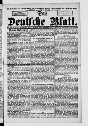 Das deutsche Blatt vom 02.09.1891