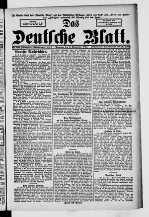 Das deutsche Blatt vom 06.09.1891