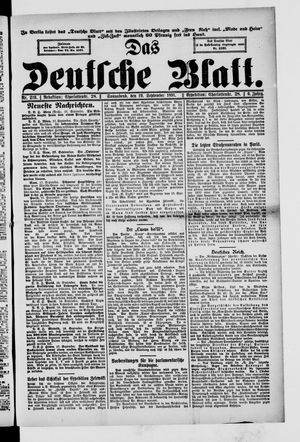 Das deutsche Blatt vom 19.09.1891