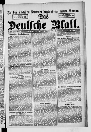 Das deutsche Blatt vom 24.09.1891