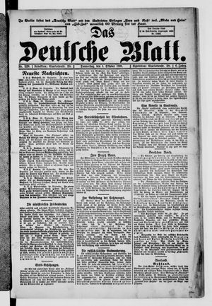 Das deutsche Blatt vom 01.10.1891