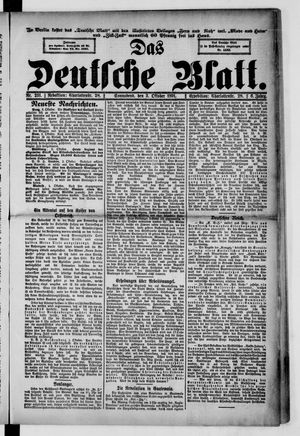 Das deutsche Blatt vom 03.10.1891