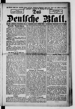 Das deutsche Blatt on Oct 3, 1891