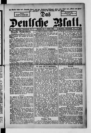 Das deutsche Blatt vom 07.10.1891