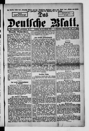 Das deutsche Blatt vom 13.10.1891
