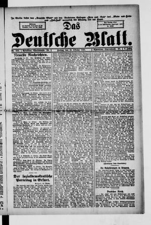 Das deutsche Blatt vom 16.10.1891